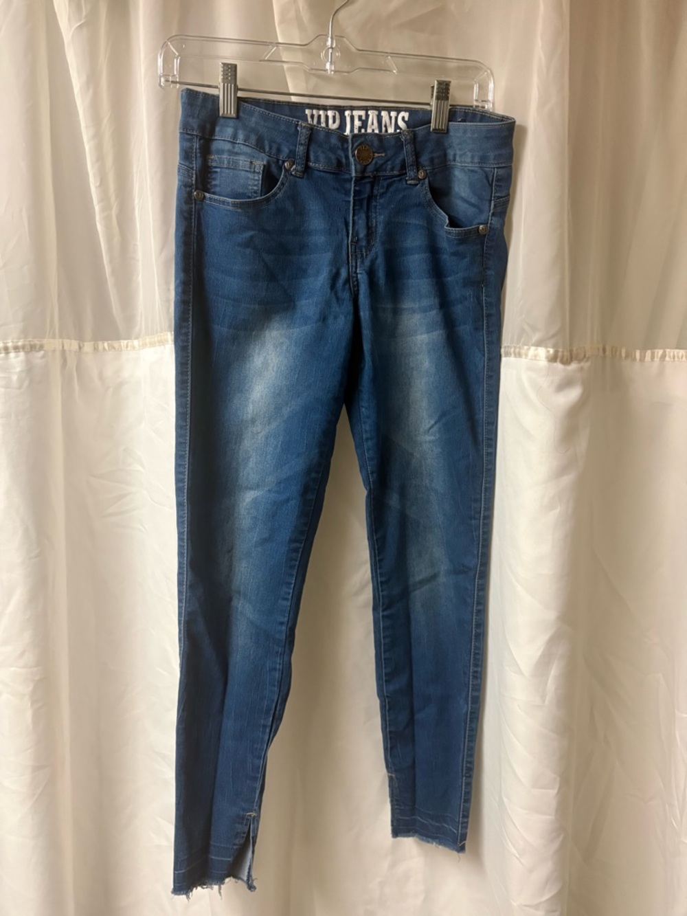 VIP Women's Stretch Jeans with factory fray at the bottom